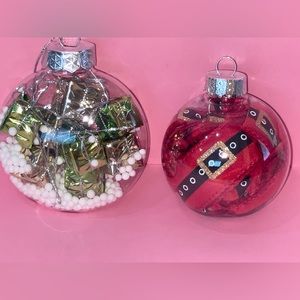 Christmas Ornaments - Ornament Set - Santa Ornament - Filled Ornaments